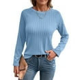thumbnail image 6 of UVN Sweatshirts For women Long Sleeve Shirts Ladies Fall Crewneck Pullovers Casual Knit Tops, 6 of 9