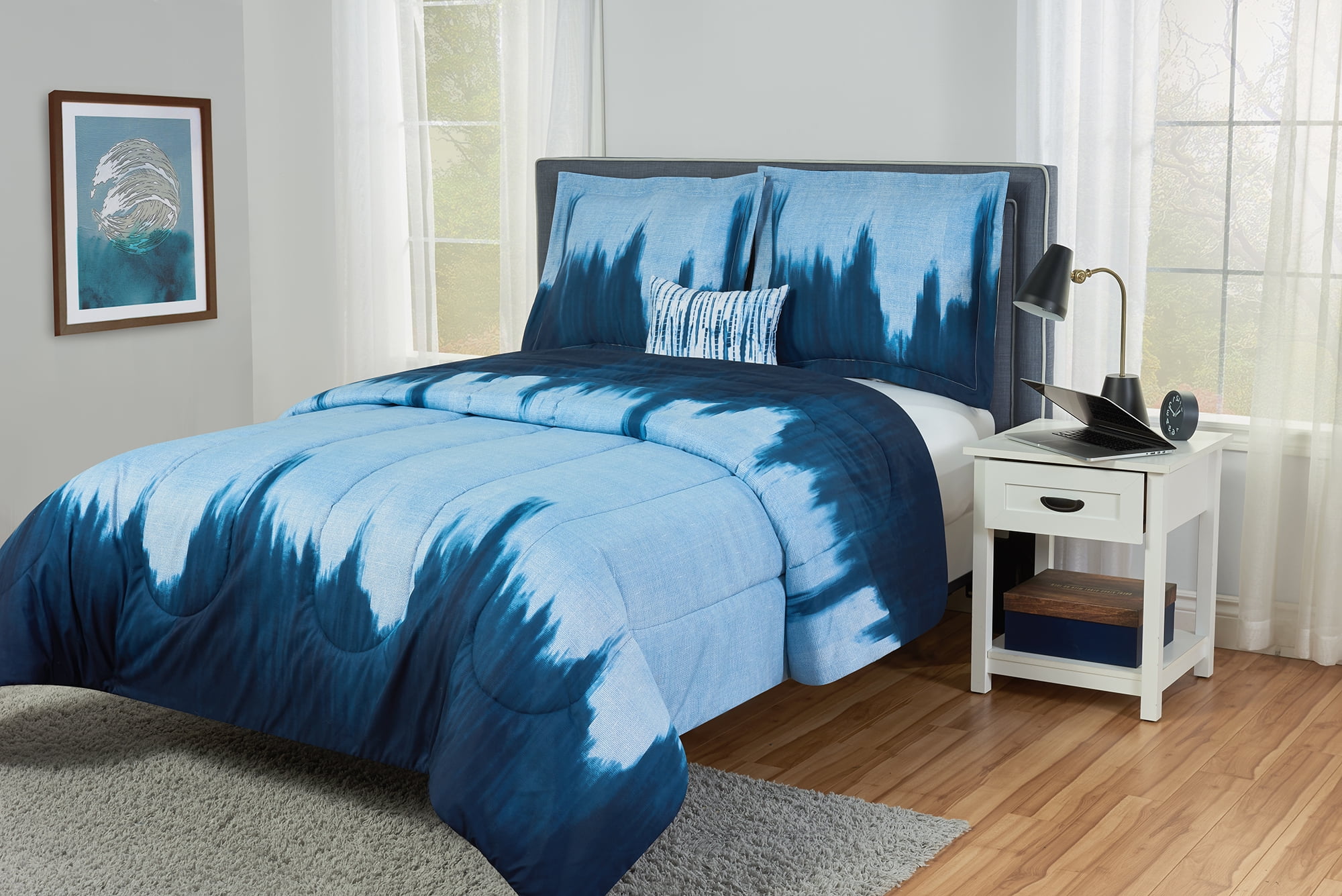 Better Homes and Gardens Kids Blue Wash Wave Comforter Set ...