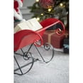 thumbnail image 4 of 39x17.7x22"H Iron Red/Black Sleigh Large, Distressed Christmas Santa Sleigh Holiday Decoration, 4 of 10