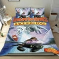 thumbnail image 1 of Dragones: Carrera al Borde Conjunto de sábanas temático, trío de piezas, cómodo y amigable con la piel, diseño único, regalo de decoración para el hogar para familiares, amigos y fans,135cm *200cm, 1 of 6