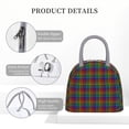 thumbnail image 4 of Easygdp Rainbow Houndstooth Bolsa de Almuerzo Insulada Grande, Forro de Aluminio, Diseño Espacioso, a Prueba de Fugas, Ideal para Trabajo, Picnics, Viajes y Actividades al Aire Libre, 4 of 6