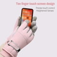 thumbnail image 5 of Women’s Winter Thermal Gloves – Warm Fleece Lined Waterproof Gloves for Women, Windproof Touchscreen Anti-Slip Gloves for Outdoor, Driving, Ski & Daily Wear (Pink), 5 of 6