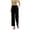 Black Pants for Women, variant on Linen Pants Women with Pockets Summer Casual Straight Wide Leg Pant Lightweight Drawstring Elastic Waisted Trousers Green S