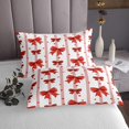 thumbnail image 3 of Erosebridal Princess Bowknot Bedspread Sets Queen Size, Red Ribbon Bed Quilt, Cartoon Stripes Decor, 3 of 5