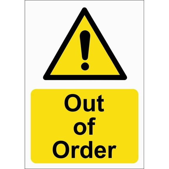 OUT OF ORDER Metal Sign/FOAMEX SITE SIGNSAFETY SIGN Size: 8 x 12 Inch