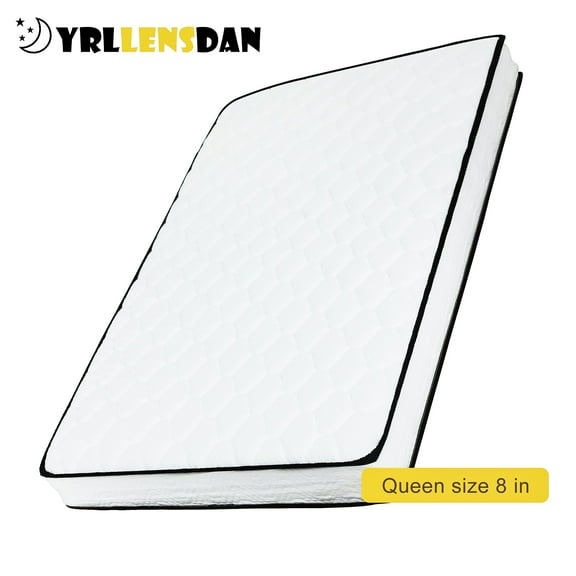 YRLLENSDAN Queen Mattress in a Box, Foam Spring Hybrid Mattress, Medium Firm Queen Mattress 8 Inch, Fiberglass Free Mattress Queen Double Bed Mattress