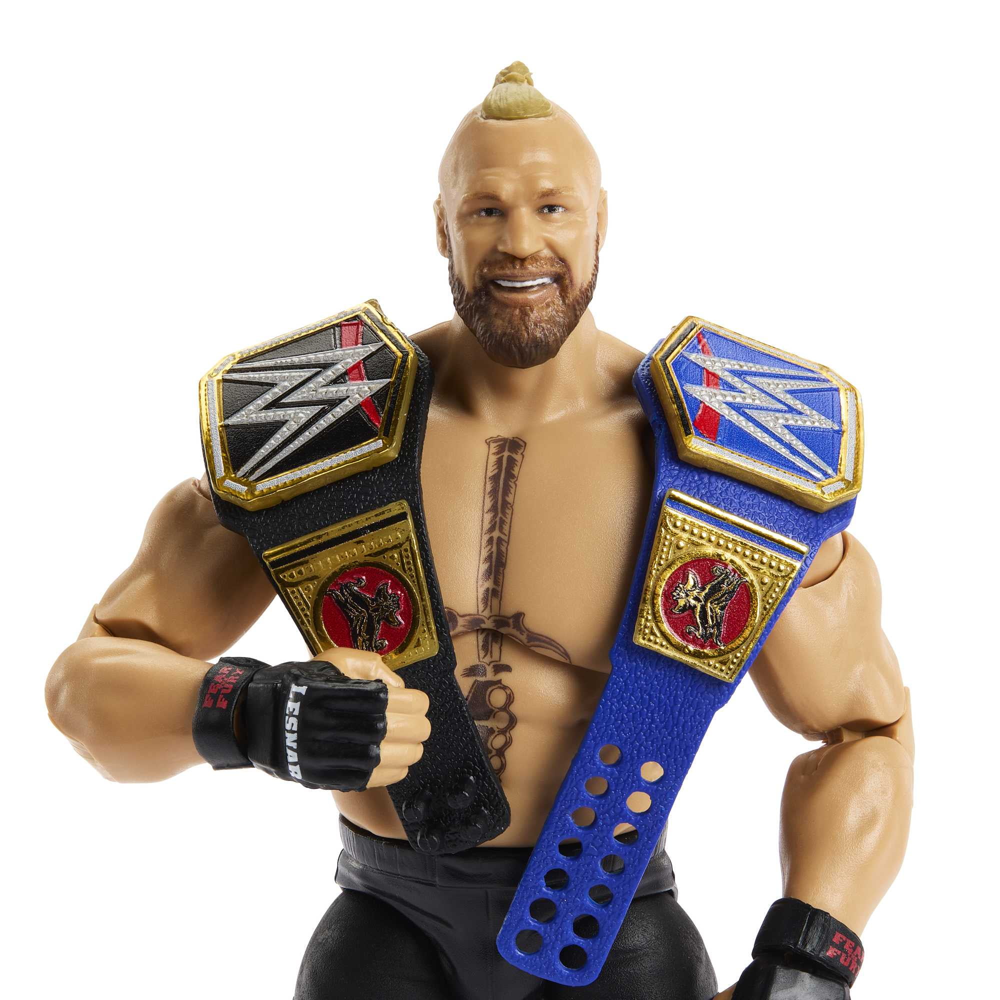 WWE Ultimate Edition Brock Lesnar Action Figure with Accessories, Posable Collectible (6-in)