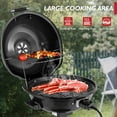 thumbnail image 2 of Zintown Grill Electric Grill Outdoor Standing Barbeque Grill Adjustable Temperature Control for Patio Backyard Black, 2 of 7