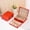 Red, variant on Diamond Shaped Jewelry Box, High-end Anti Oxidation Gold Jewelry Earrings, Necklaces, Earrings, Jewelry, High-end Storage Box