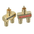 thumbnail image 5 of 2pcs For RCA Audio Y Splitter Adapter 1 Male to 2 Female Gold Plated, 5 of 10