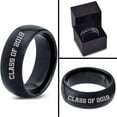 thumbnail image 4 of Tungsten Graduating Class Of 2019 Band Ring 8mm Men Women Comfort Fit Black Dome Polished, 4 of 4