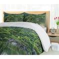 thumbnail image 5 of Ambesonne Nature Duvet Cover Set, River Landscape Trees, 2-Calking, Green, 5 of 6