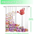 thumbnail image 6 of Spring Summer Shower Curtain, Floral Butterfly Shower Curtains for Bathroom, Seasonal Flowers Home Decor Waterproof Fabric with Hooks 72x72 Inch, 6 of 6