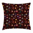 thumbnail image 1 of Space Throw Pillow Cushion Cover, Cosmos Design with Shooting Stars and Colorful Polka Dots Alien Spacecrafts Cartoon, Decorative Square Accent Pillow Case, 24 X 24 Inches, Multicolor, by Ambesonne, 1 of 2