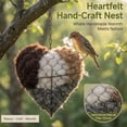 thumbnail image 4 of Handmade Fiber Bird Nesting Heart, Bird Nesting Heart Outdoor Yard Art, Dual-Season Outdoor Birds Shelter for Garden, Yard & Birds Lover, 4 of 7