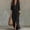 Black, variant on Women's Summer Cotton Linen Pleated 3/4 Sleeve Split Maxi Shirt Dress Casual Loose V-Neck Flowy Floor Length Dresses Element Womens Dress Trendy 2026 Green M