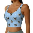 thumbnail image 2 of Honeii Corgi Dog patten Workout Crop Tank Top for Women Yoga Tank Tops Athletic Sports Shirts Exercise Undershirts,Sports Bra,Sports vest-Medium, 2 of 8