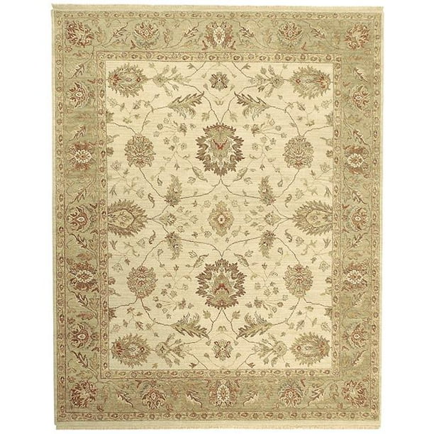 Jagapatti Oushak Cream & Fawn Area Rug, 3.6 x 10 ft.