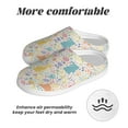 thumbnail image 6 of Daiia Flower Color Rabbit Print Women’s Fuzzy Slippers Memory Foam Lightweight House Shoes Cozy Loafer Flannel House Shoes-40/41, 6 of 7