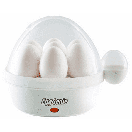 Egg Genie by Big Boss, The Original Rapid Egg Cooker: 7 Egg Capacity Electric Egg Cooker for Hard Boiled Eggs, with Time & Auto Shut Off Feature – As Seen on (The Best Way To Peel A Hard Boiled Egg)