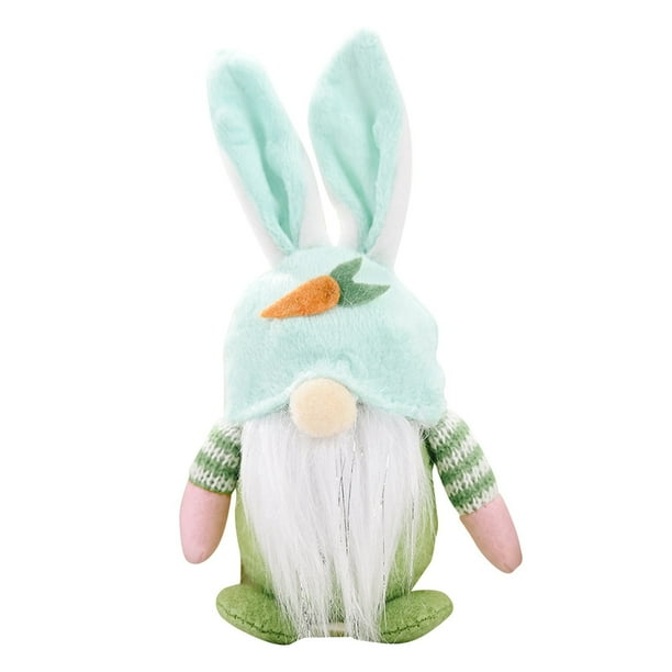 Decoraciones de Pascua para el Hogar, Conejo de Pascua Gnomos Ornamentos para la Decoración de la Mesa, Muñeca sin Rostro de 17 cm Conejo Gnomos de Pascua, Decoración de Vacaciones de Primavera