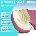 thumbnail image 5 of Premium Flamingo Pattern Memory Foam Seat Cushion Ergonomic Chair Pad for Office Chair, Car, Airplane & Bleachers Sciatica, Tailbone Hip & Back Pain Relief - Chair Cushion for Long Office Workers., 5 of 5