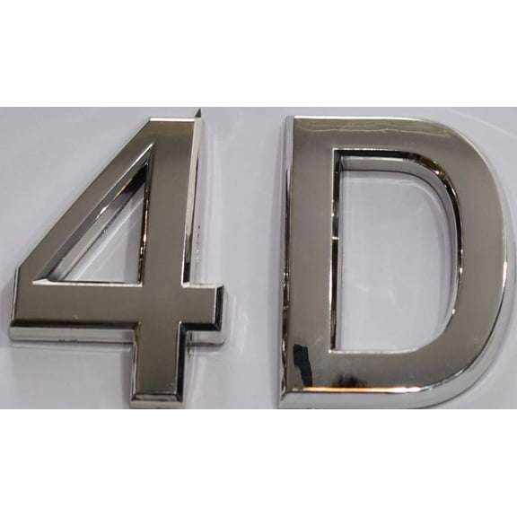 Apartment Number 4D Sign/Mailbox Number Sign, Door Number Sign. (Silver,3D, Size 2.75 x 1.75, Comes with Double Sided Tape)- The Maple line