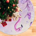 thumbnail image 6 of Ryvnso Christmas Tree Skirt Butterfly Glitter Flamingo Xmas Tree Skirts Ornament Home Decorations 35.4", 6 of 6