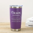thumbnail image 3 of Christmas Gifts for Women Boss Coworker Teacher Friend - Chaos Coordinator Tumbler - Birthday, Funny Gifts for Women, 20oz Purple, 3 of 5