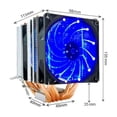 thumbnail image 2 of Ventilador de CPU, disipador de calor RGB para Intel y AMD, 2 of 4