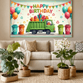 thumbnail image 6 of Yatrandify Colorful Banners Happy Birthday Truck Balloon Decoration for Kids Birthday Party Celebration, 6 of 7