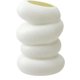 thumbnail image 3 of Paquete de 2 jarrones de plástico en espiral Yuxing contenedor nórdico mediano blanco, 3 of 5