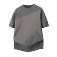 thumbnail image 3 of Dxzfnsa Men's Knit T Shirts Mens Lightweight Short Sleeve Crew Neck Loose Stretchy Muscle Shirts Basic Solid Color Sport Tee Tops, 3 of 4