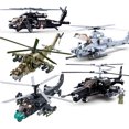 thumbnail image 1 of -bloques de construcción de avión militar para niños, juguete moderno de combate Kamov Ka-52, Black Shark AH-1, helicóptero de ataque de la Segunda Guerra Mundial, modelo de bloques de construcción, 1 of 4
