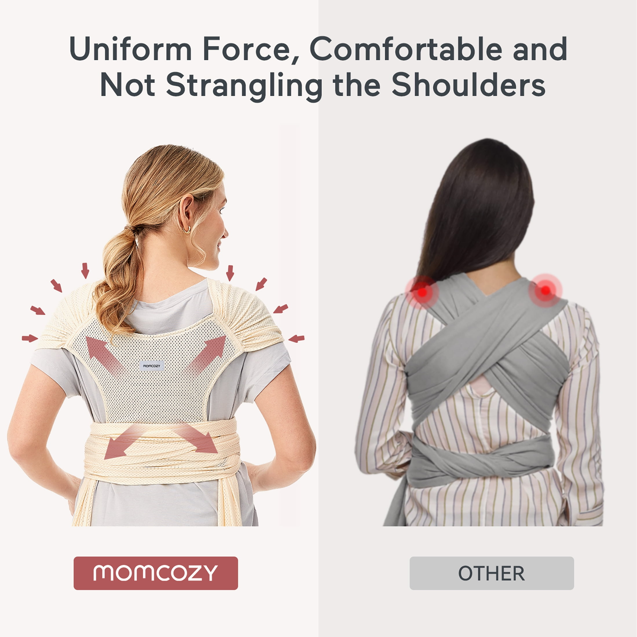 Momcozy Baby Wrap Carrier Air-Mesh, Cooling Fabric Brazil