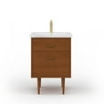 thumbnail image 2 of Water Creation Brandy 24" Integrated Sink Top Wood Vanity in Honey Walnut, 2 of 4