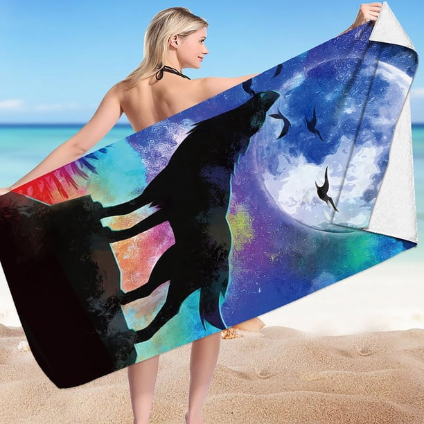 Xihbxyly Toalla de Playa de Microfibra, Ligera y Resistente a La Arena, de Secado Rápido, Suave y Cómoda, Ideal para Playa, Piscina y Viajes, 30 X 60 Pulgadas, Diseño Compacto y Portátil.