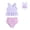 Light Purple, variant on Baby Girls Summer Swimsuit Sleeveless Bowknot Striped Swimwear Toddler Two-Piece Bikini Set Beach Suit 1-4Y