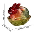thumbnail image 3 of YWIYIUD 1PC Easter CandyDish Glass Rabbit Jar with Lid Cute Rabbit Cookie Jars Decorative Glass Dish Storage Bowl for Easter Table Decorations Gift Party Supplies 4x4.5inch, 3 of 9