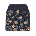 thumbnail image 6 of 2 In 1 Flowy Shorts Women Prints Elastic Waist Shorts Skirt Tummy Control Slim Fit Summer Shorts for Women,Navy,2XL, 6 of 6