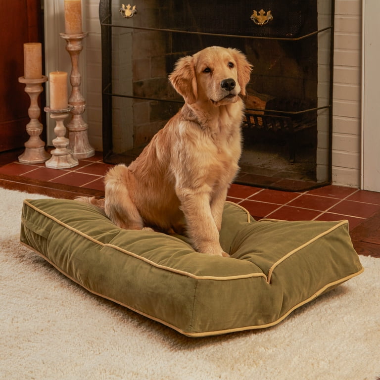 Happy Hounds Buster Rectangle Pillow Style Dog Bed, Moss, Small