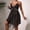 #141-Black, variant on Warop Women's Camisole Dress with V-Neck, Lace and Sheer Mesh, Sexy Backless Slit Nightgown for Bedroom and Lounge