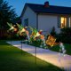 thumbnail image 5 of Luces solares de suelo con forma de pájaros y flores para decoración de jardín al aire libre | Lámpara solar de resina impermeable para caminos, multicolor, 80 cm | Iluminación ambiental para patios, 5 of 6