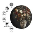 thumbnail image 4 of Honeii Vintage Floral Vase A Print Tire Covers, Waterproof Anti-UV Sun Snow Rain Tire Covers for Trailers, RV, Camper, SUV, Truck-16 inch, 4 of 6