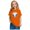 Orange, variant on FamilyThread Toddler Girls Boys Fashionable Short Sleeve Cotton T-Shirt Baseball Print Summer Tops Crew Neck Casual Daily Shirt For 3-9Y