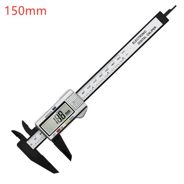 Calibrador Digital electrónico de 150mm y 100mm, Dial de fibra de carbono, calibrador Vernier, micrómetro, herramienta de medición, regla Digital Dengxun unisex