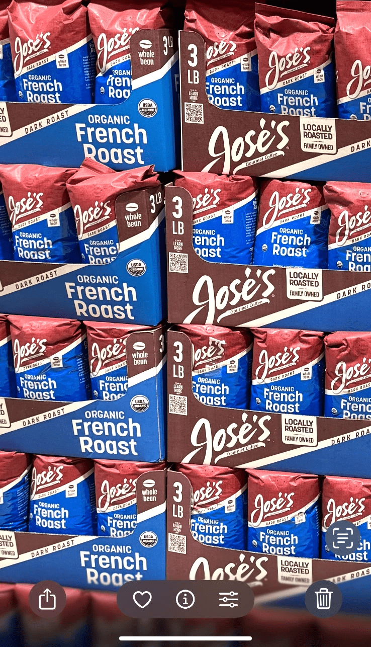 jose's gourmet coffee organic french roast whole bean coffee 3 lbs/ 48 oz