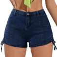 thumbnail image 1 of Durtebeua Denim Shorts for Women Summer Hot Pants BU2 S, 1 of 5