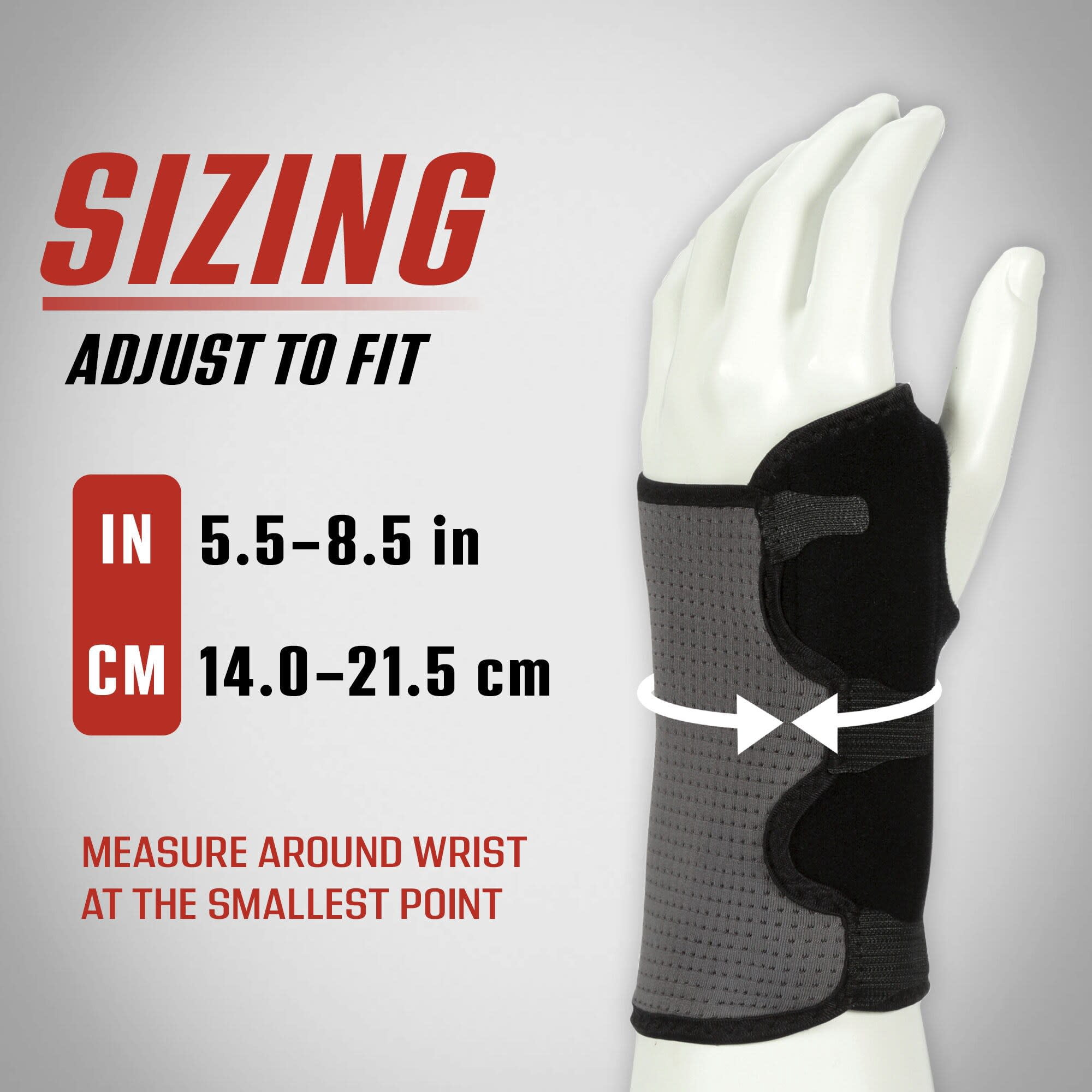 (3 pack) ACE Brand Splint Wrist Brace, Reversible, Adjustable, One Size