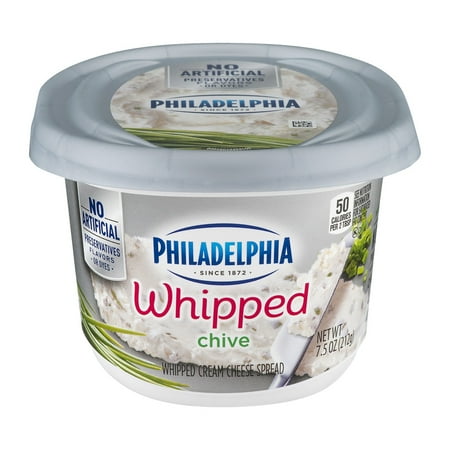 Philadelphia Whipped Cream Cheese Spread Chive, 7.5 OZ